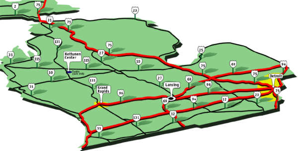 Map and Directions to Kettunen Center